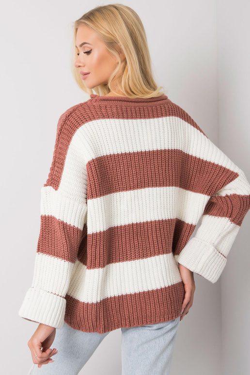 Bree Dirty Pink Pruhovaný svetr