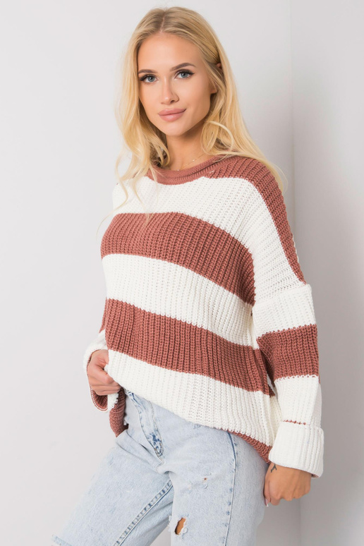 Bree Dirty Pink Pruhovaný svetr
