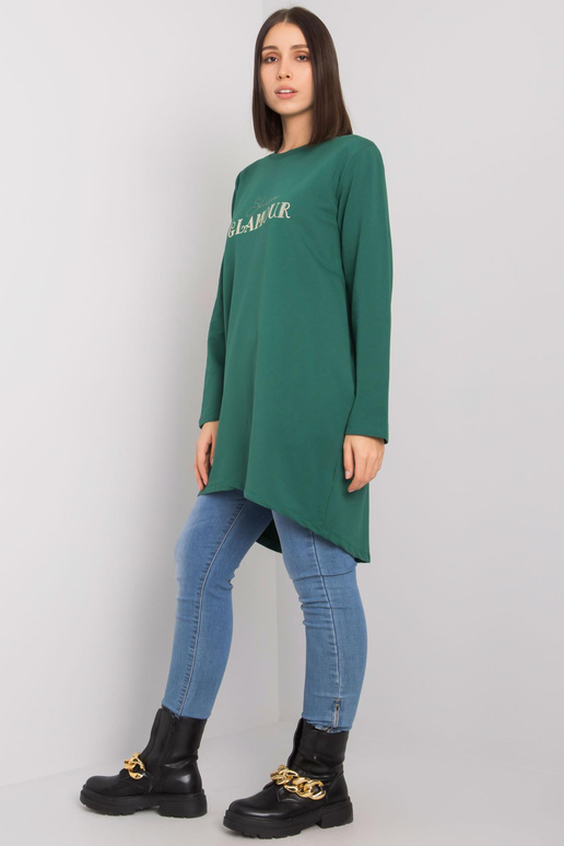 Tmavě zelená tunika plus size...