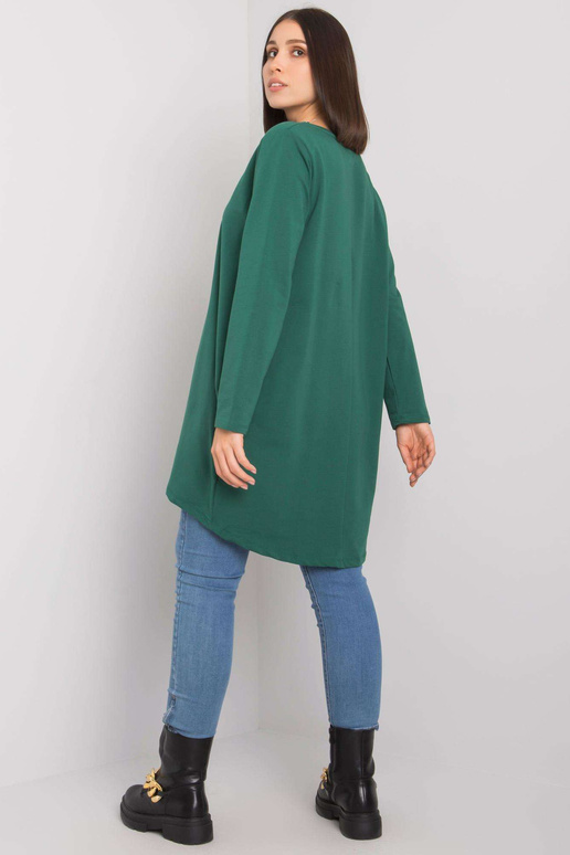 Tmavě zelená tunika plus size...