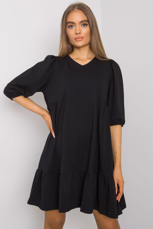 Černé bavlněné šaty Yelda