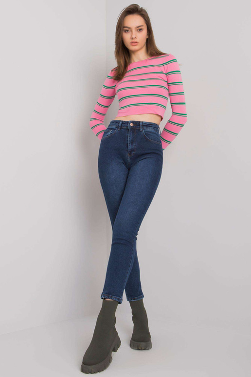 Tmavě modré džíny pro ženy regular...