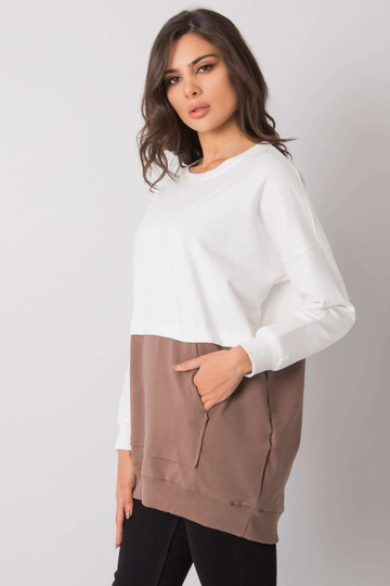 Ecru-hnědá klokaní mikina...