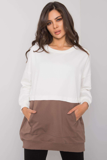 Ecru-hnědá klokaní mikina... 2