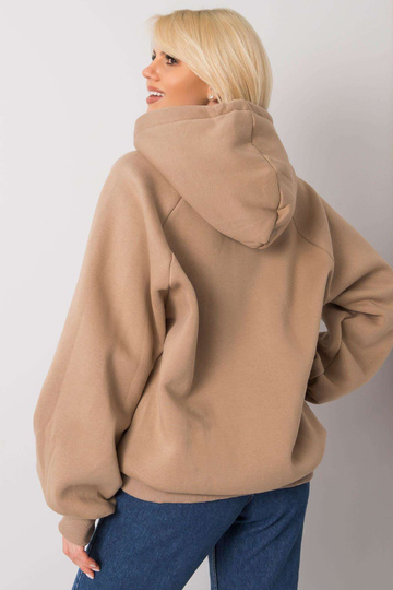 Tmavě béžová vycpaná mikina...