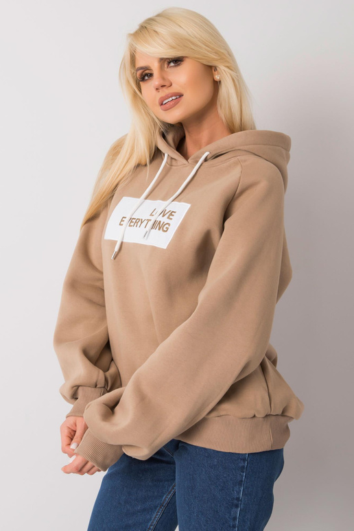 Tmavě béžová vycpaná mikina Dina