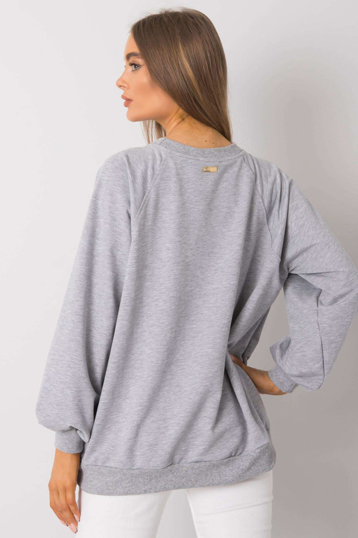 Šedá melanžová mikina s kapsami...