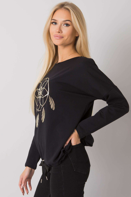 Černá halenka s potiskem Jackson RUE...