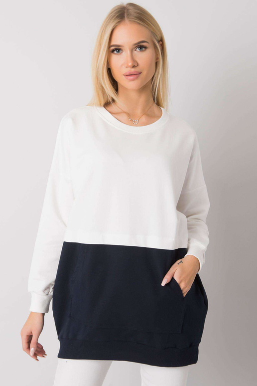 Ecru-námořnická klokaní mikina...