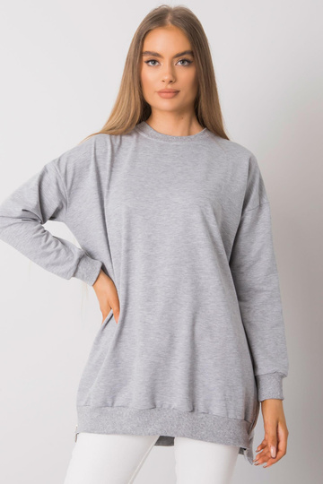 Šedá melanžová tunika s...