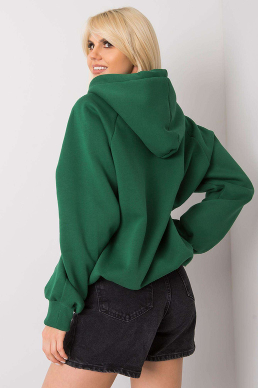 Debby zelená zateplená mikina s kapucí