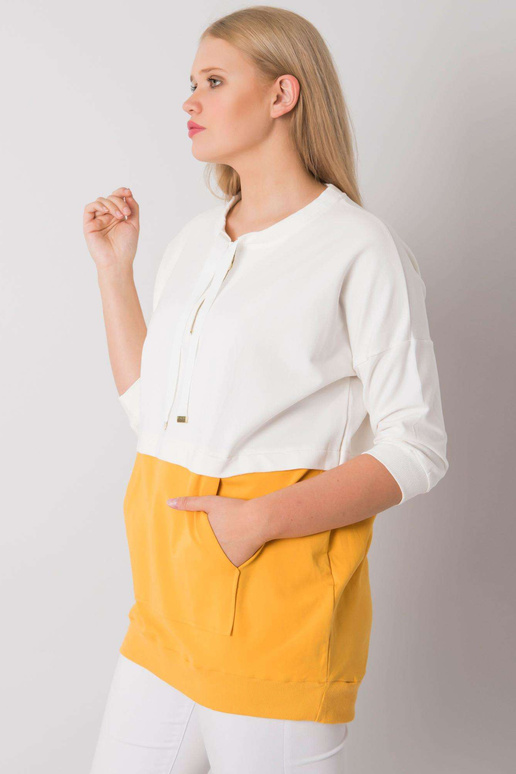 Ecru Yellow Plus Size Tunika...