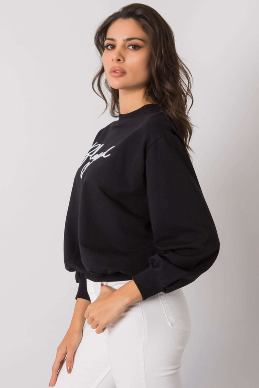 Černá mikina s nápisem Ercolano RUE...