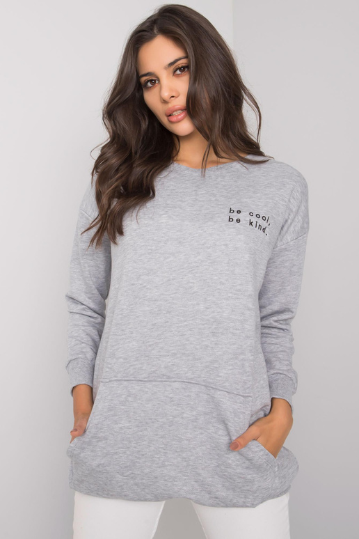 Šedá melanžová klokaní mikina Amalfi...