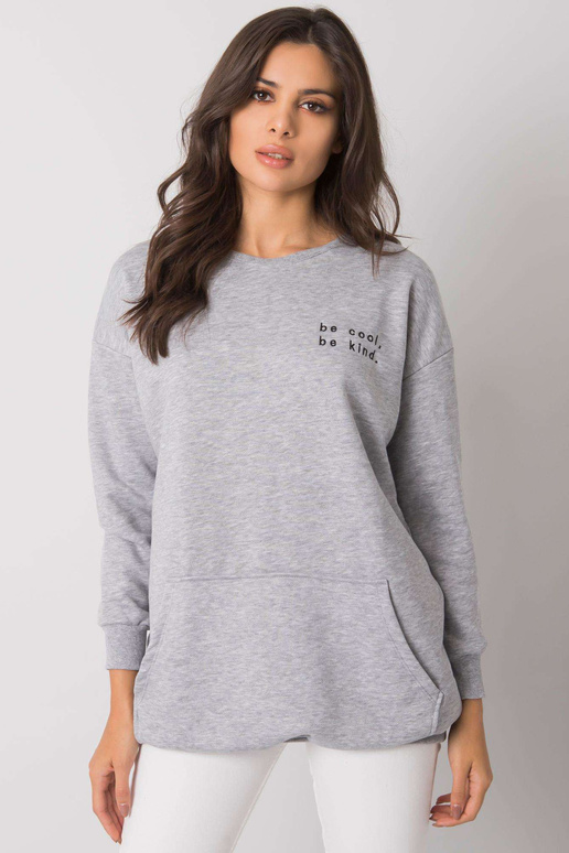 Šedá melanžová klokaní mikina Amalfi...