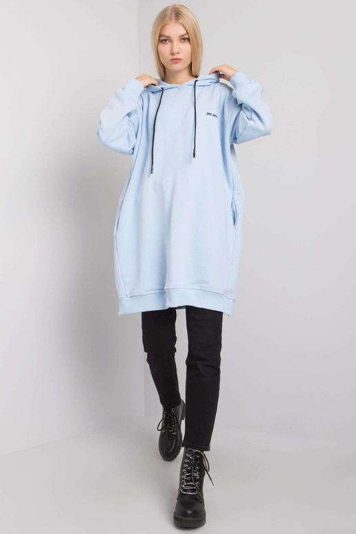 Světle modrá mikina s kapsami Indira