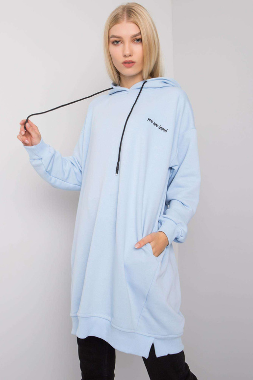 Světle modrá mikina s kapsami Indira