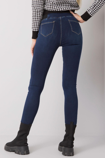 Tmavě modré jeggings s...