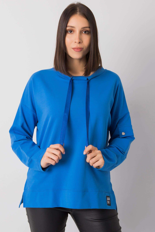 Modrá blůza velikosti plus s kapsou...