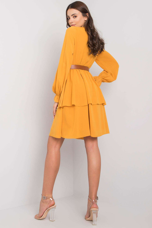 Žluté šaty Shellie s dlouhým rukávem