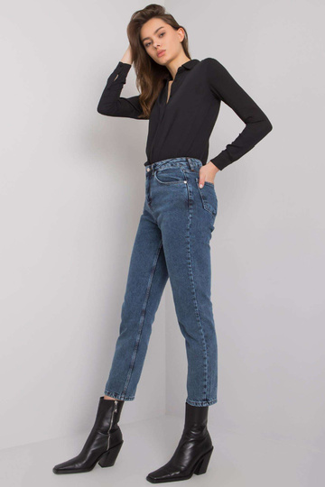 Tmavě modré džínové kalhoty...