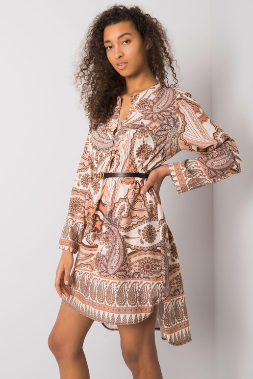 Béžové šaty s potiskem Vancouver