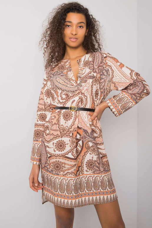 Béžové šaty s potiskem Vancouver