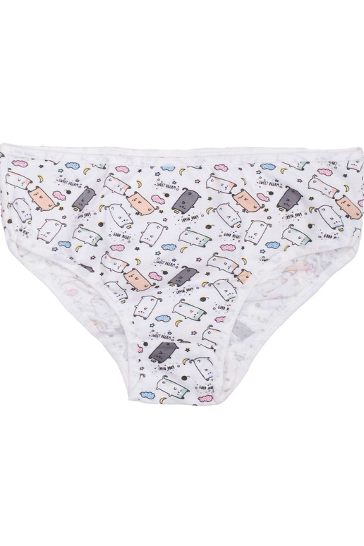 Ecru slipy pro dívku s potiskem