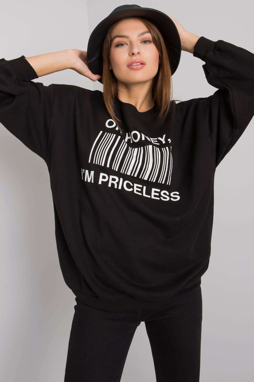 Černá mikina s potiskem Basile