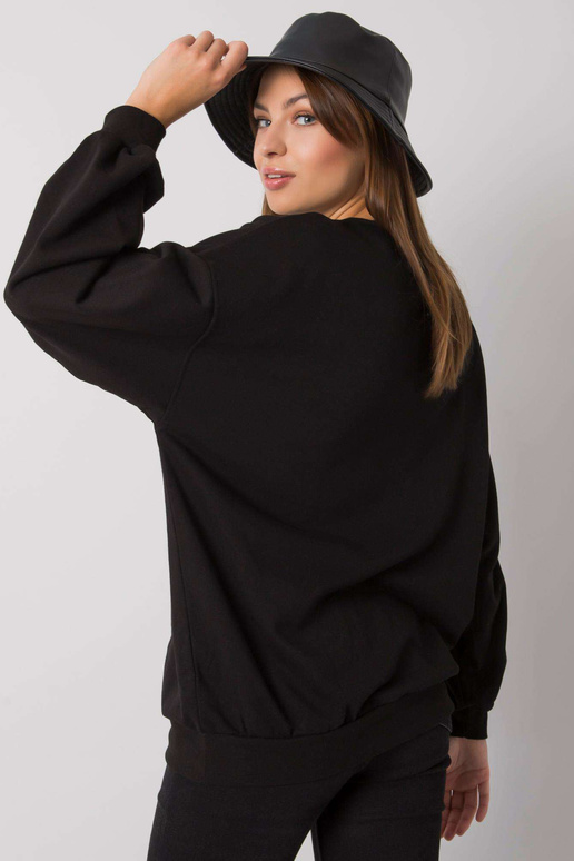 Černá mikina s potiskem Basile