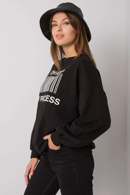 Černá mikina s potiskem Basile