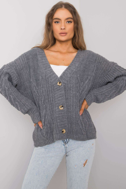 Grafitový svetr Gianna OCH BELLA Grafitový svetr Gianna OCH BELLA