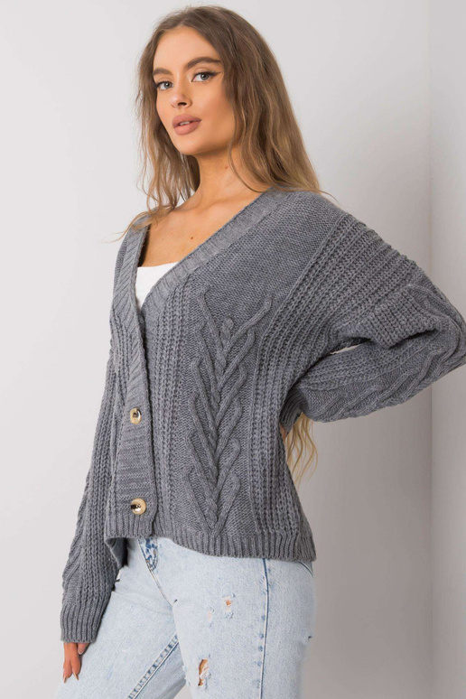 Grafitový svetr Gianna OCH BELLA Grafitový svetr Gianna OCH BELLA