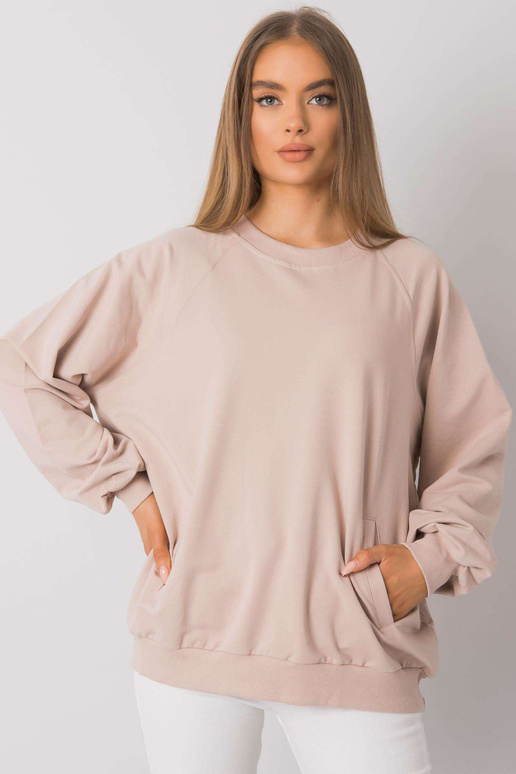 Světle béžová mikina s kapsami Gaelle...