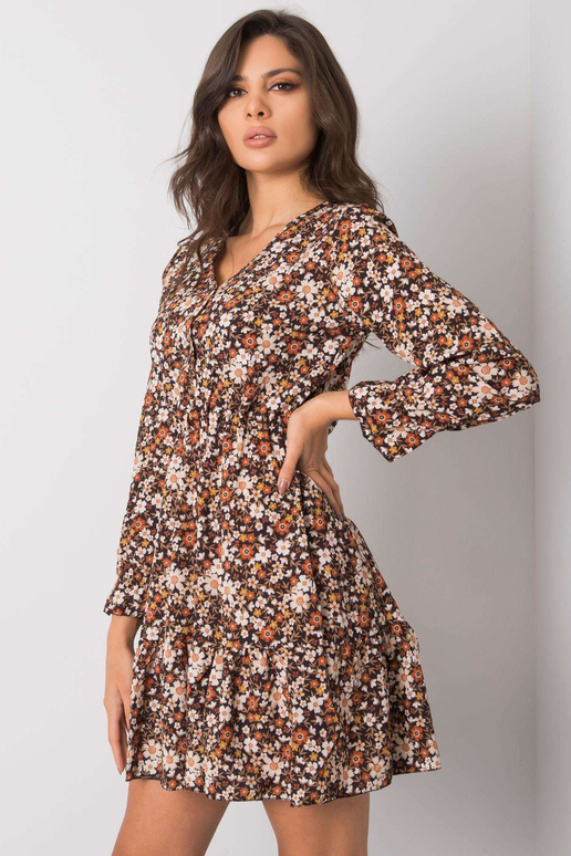 Černé šaty s volánem Anavi OCH BELLA