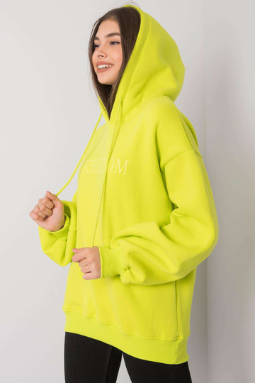 Limetkově modrá mikina...