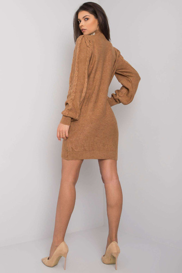 Velbloudí pletené šaty s... 2