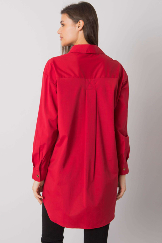 Tmavě červená bavlněná košile Terra