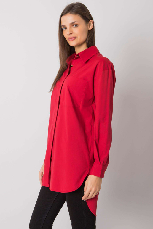 Tmavě červená bavlněná košile Terra