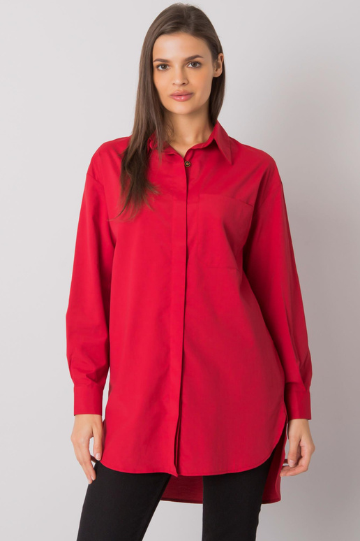 Tmavě červená bavlněná košile Terra