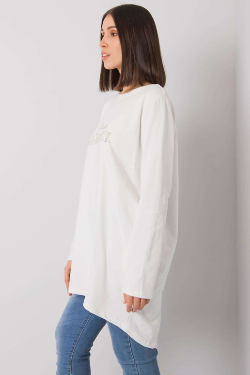 Ecru tunika větší velikosti s kapsami...