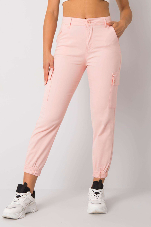 Světle růžové látkové kalhoty Ximenna