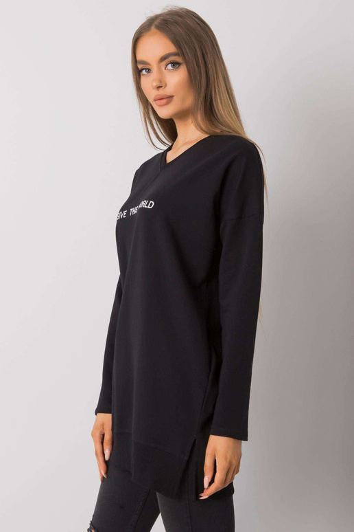 Černá tunika s nápisem Halifax RUE PARIS