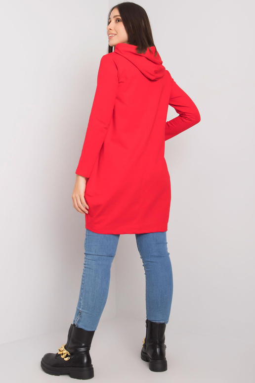 Červená bavlněná tunika větší...