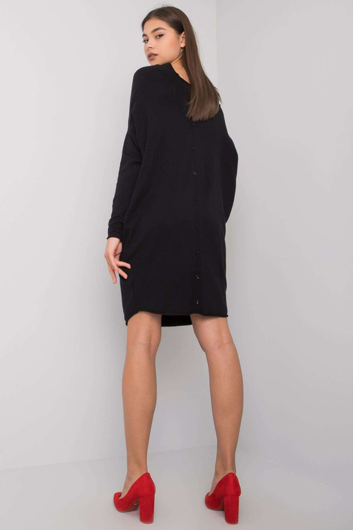 Černé pletené šaty Lisle OCH BELLA