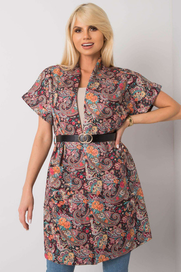 Černý kabát Sonja s krátkým...