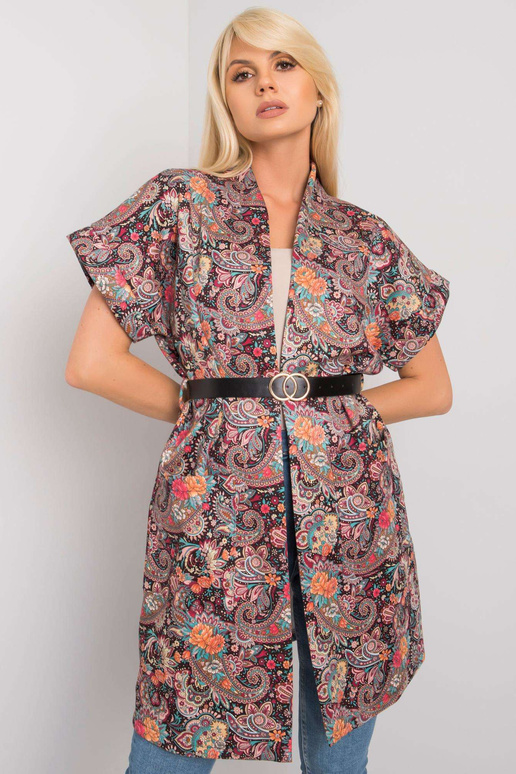 Černý kabát Sonja s krátkým rukávem Černý kabát Sonja s krátkým rukávem