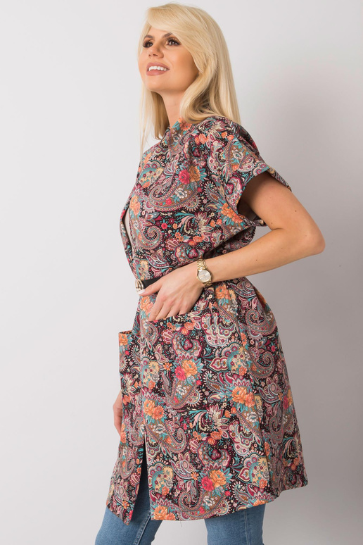 Černý kabát Sonja s krátkým rukávem Černý kabát Sonja s krátkým rukávem