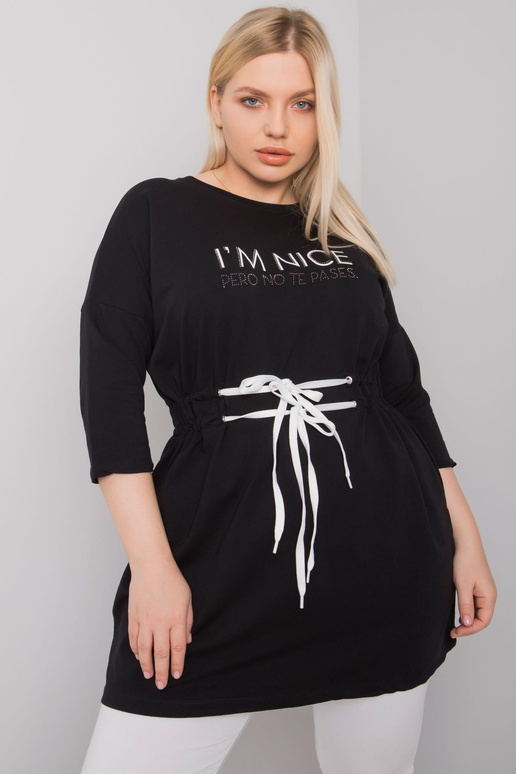 Černá tunika velké velikosti s...