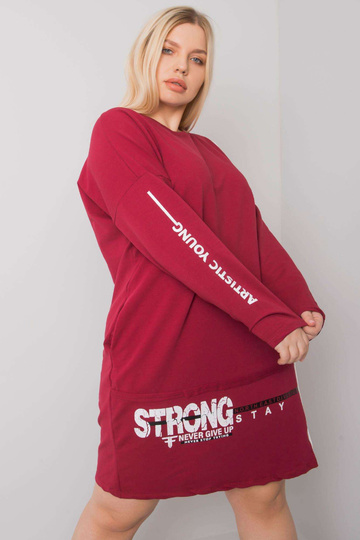 Vínová bavlněná tunika...